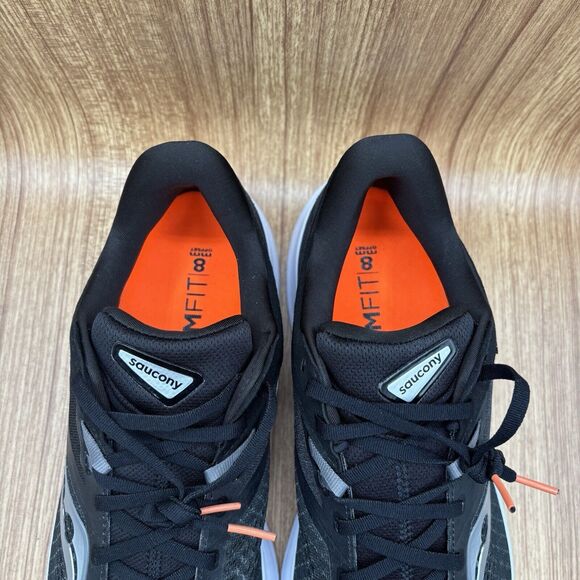 NEW Saucony Ride 16 Men's Black White Running Shoes Size 12 Sneakers - Picture 7 of 8